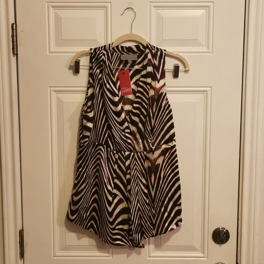 Classiques Entier silk zebra top